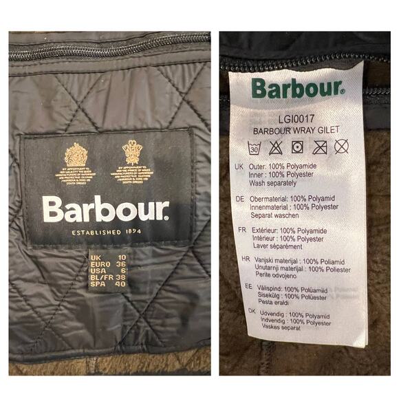 NWT Barbour Wray Quilted Vest Size US/6 - Picture 10 of 11